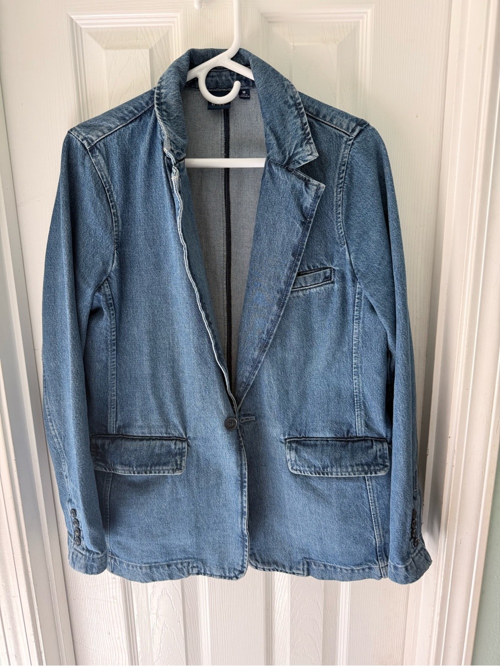 Denim Blazer Jacket - Light Blue GAP Size M